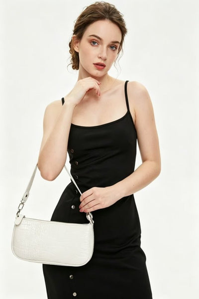 Pattern Clutch-Shoulder Bag - White