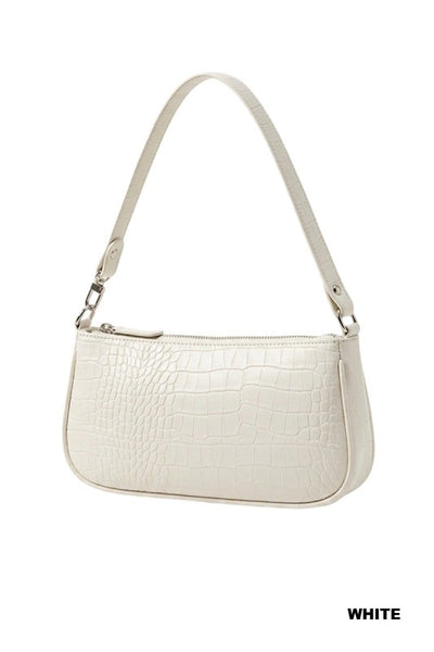 Pattern Clutch-Shoulder Bag - White