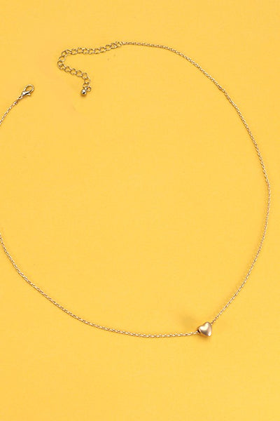 Mini Puffy Heart Necklace - Gold
