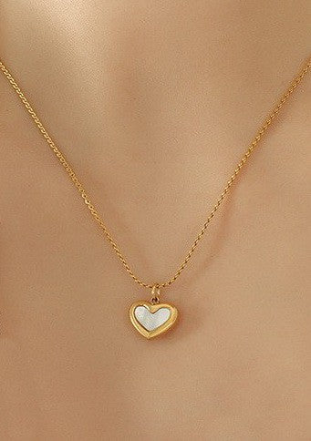 18K Stainless Steel  Heart Necklace - Necklace