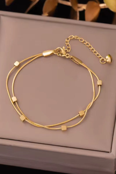 18K Stainless Steel Layered Bracelet - Gold