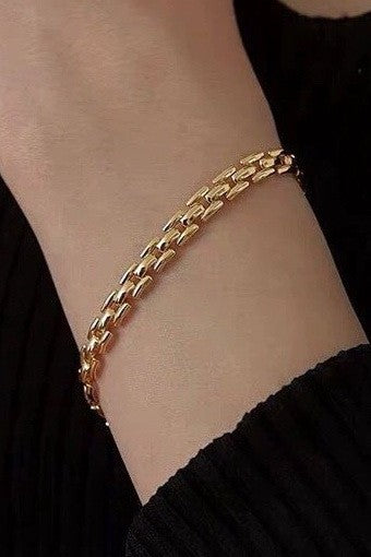 18K Stainless Steel Cuban Bracelet