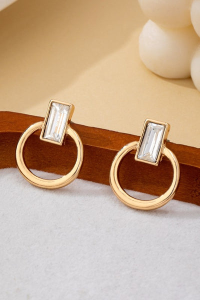 Crystal Earrings - Gold