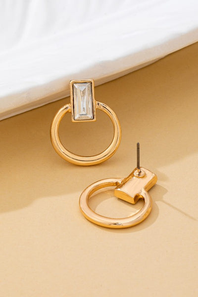 Crystal Earrings - Gold