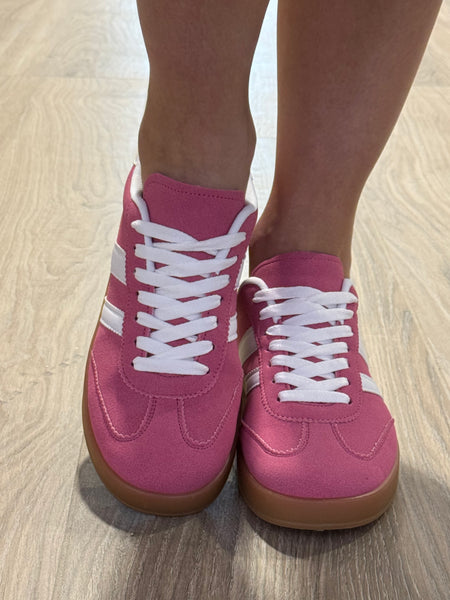 Casual Sneakers - Fuchsia/White