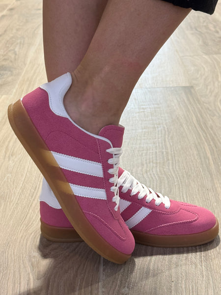 Casual Sneakers - Fuchsia/White