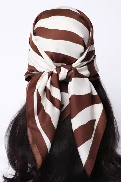 Vintage Zebra Print Bandana Scarf