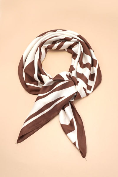 Vintage Zebra Print Bandana Scarf