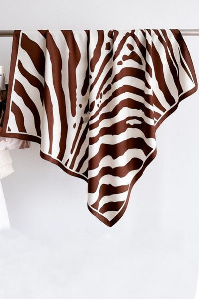 Vintage Zebra Print Bandana Scarf