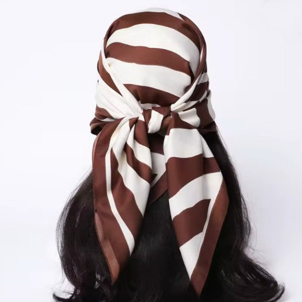 Vintage Zebra Print Bandana Scarf