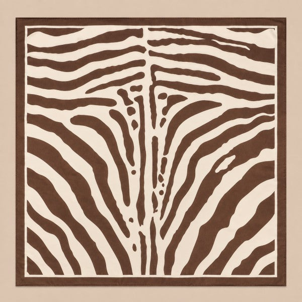 Vintage Zebra Print Bandana Scarf