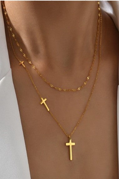 Cross Necklace - Gold