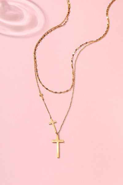 Cross Necklace - Gold