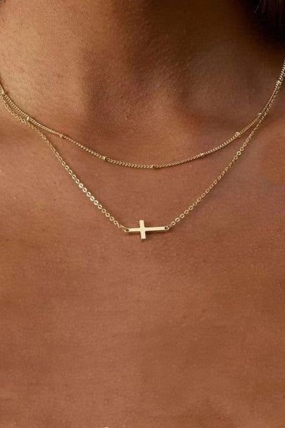 Cross Necklace - Gold