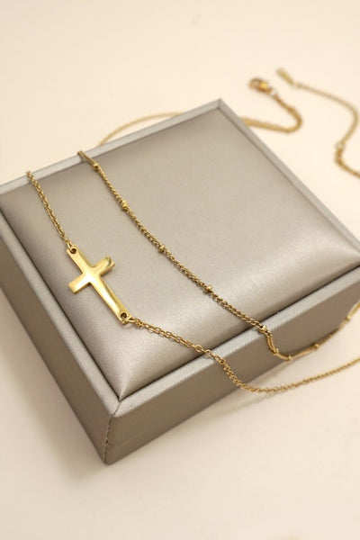 Cross Necklace - Gold