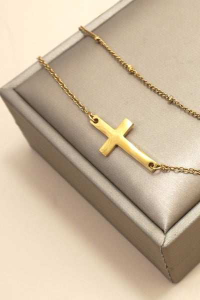 Cross Necklace - Gold