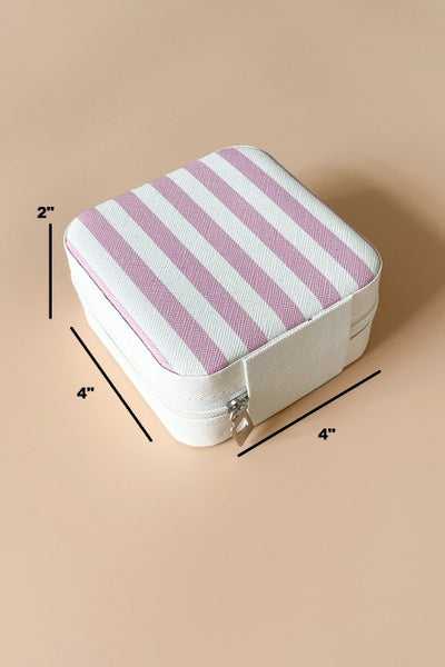 Jewelry Travel Case - Striped, Blue