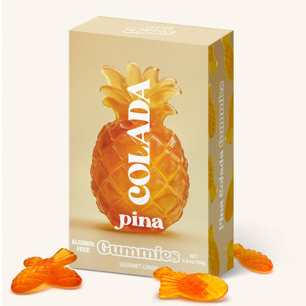 Pina Colada Gummies, Chewy Candies, All natural
