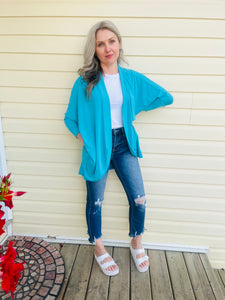 Cocoon Wrap Cardigan - Ice Blue