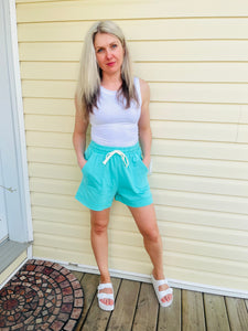 French Terry Shorts - Mint
