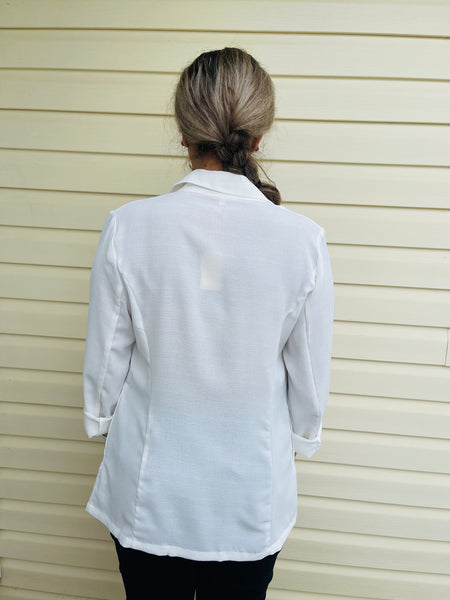 Blazer with Side Pockets - Off White