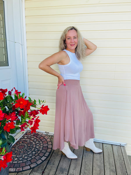 Swing Maxi Skirt - Taupe