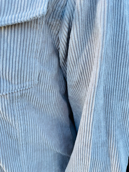 Corduroy Cropped Jacket - Sand Beige