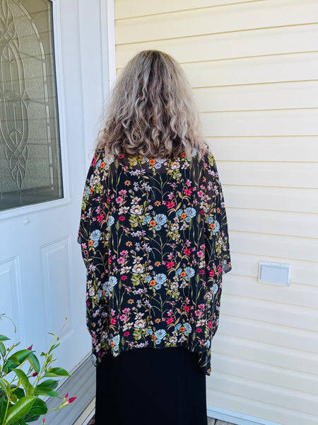 Floral Kimono - Black