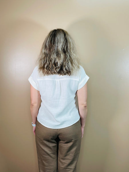 Gauze Woven Shirt - Ivory