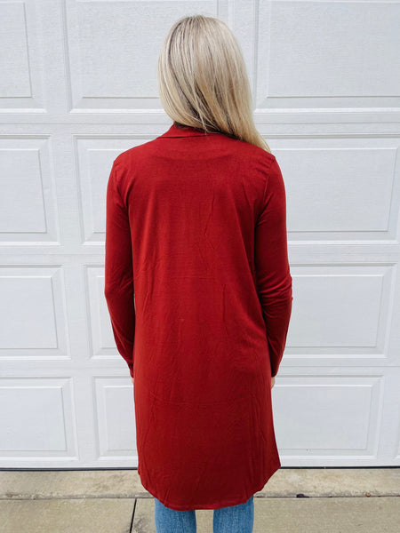 Pocket open cardigan online