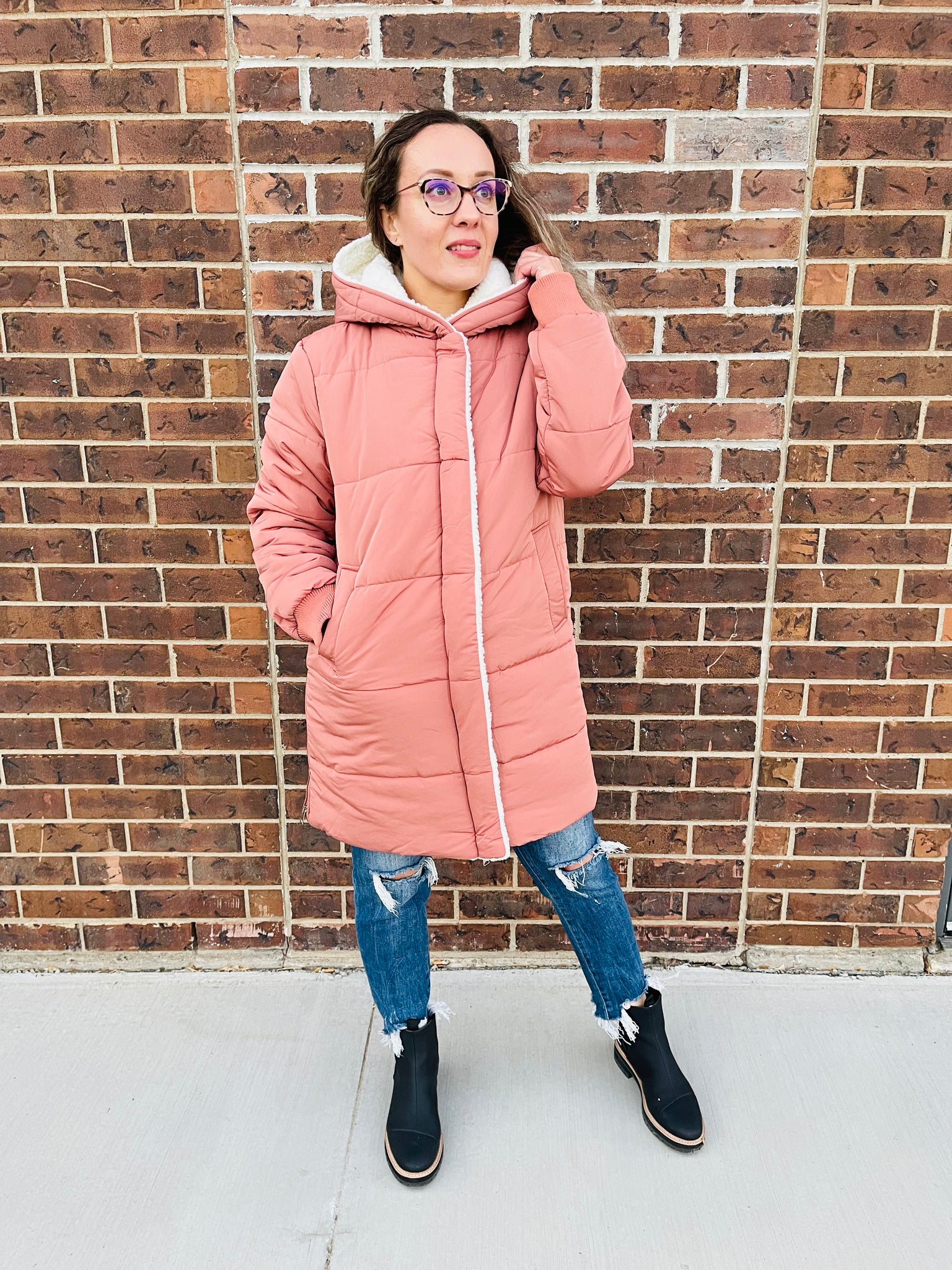 Super Warm Comfy Parka Jacket - Marsala