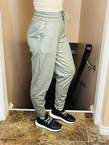 Melange Velboa Sweatpants - DK Olive