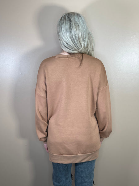 Soft Sweatshirt with Pockets - Deep Camel