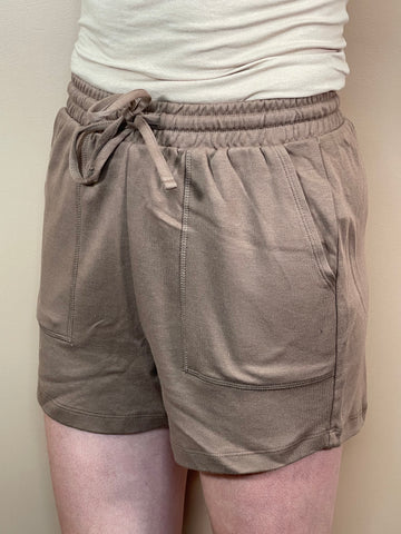 Cotton Shorts with Pockets - Mocha