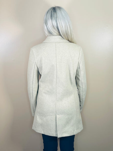 Tailored Detail Coat - Oatmeal