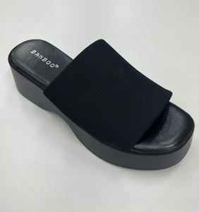 Platform Heel Sandals - Black