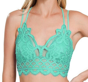 Crochet Lace Bralette - Mint