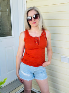 Ribbed Tank Top - Copper