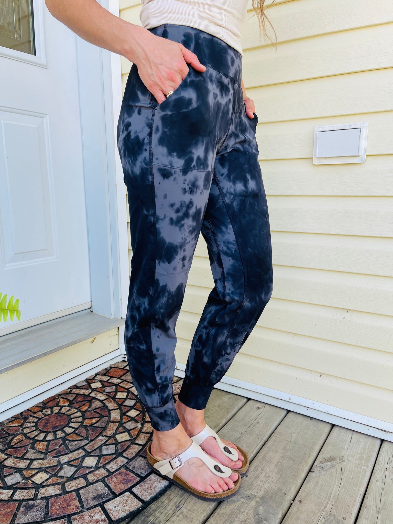 Tie Dye Active Joggers - Graphite Grey/Pitch Grey
