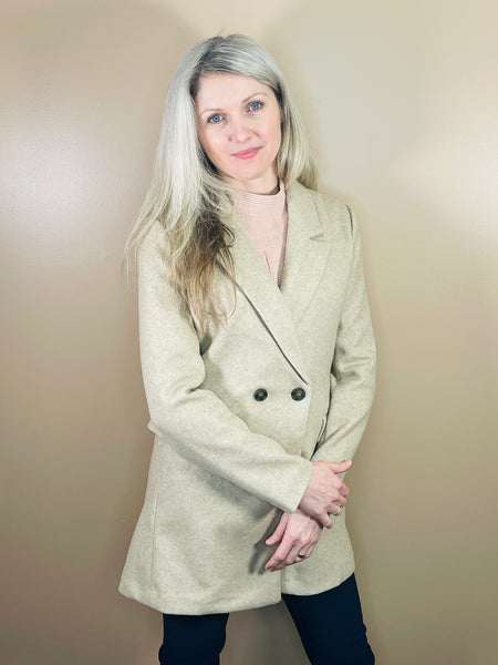 Tailored Detail Coat - Oatmeal