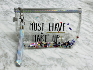 MUST HAVE MAKE UP Cosmetic Bag - Silver
