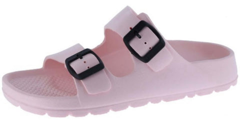 Double Buckle Sandals - Pink