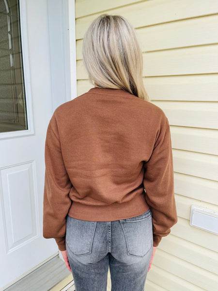 Fleece Basic Sweatshirt - Walnut