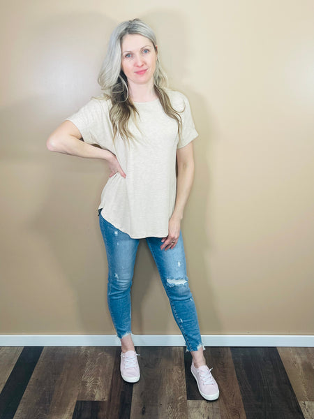 Boat Neck Top - H. Beige
