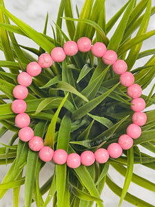 Natural Stone Bracelet - Pink Turquoise