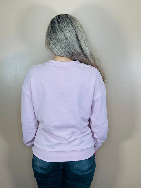 Cotton Terry Basic Sweatshirt - Pink