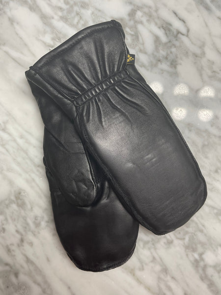 Auclair Kiva Moccasin Leather Fingermitts - Black