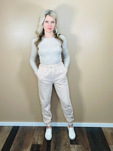 French Terry Jogger Pants - Dusty Blush